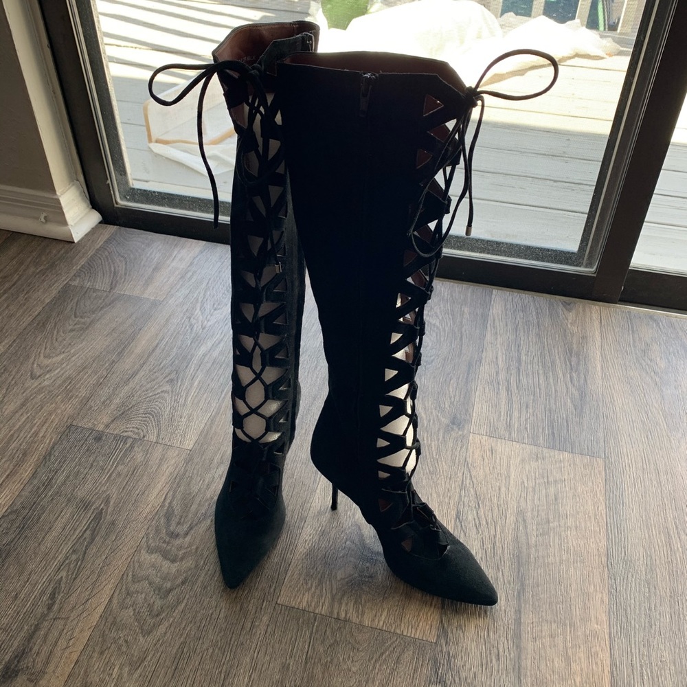 Topshop women’s black suede boots - Picture 2 of 7